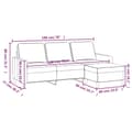 Miniatyrbillede 6 af 7: vidaXL 3-personers sofa med fodskammel 180 cm velour Mørkegrå
