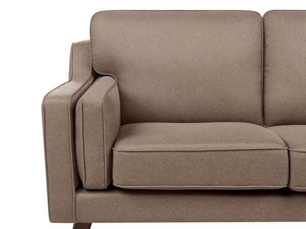3-seters sofa i lysebrunt stoff Ben Eiketre Klassisk Stue fra midten av århundret