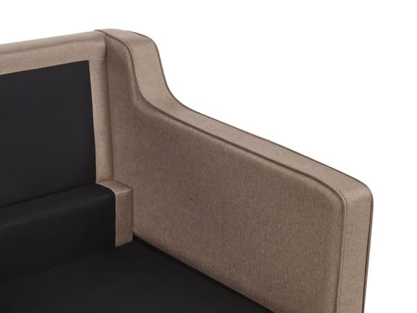 3-seters sofa i lysebrunt stoff Ben Eiketre Klassisk Stue fra midten av århundret