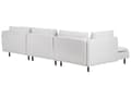 Miniatyrbilde 5 av 11: Modulær hjørnesofa i grått stoff, 3-seters seksjonssofa i moderne design Stue
