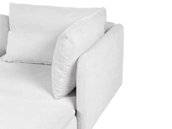 Modulær hjørnesofa i grått stoff, 3-seters seksjonssofa i moderne design Stue
