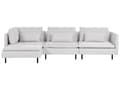 Miniatyrbilde 1 av 11: Modulær hjørnesofa i grått stoff, 3-seters seksjonssofa i moderne design Stue