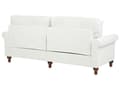Miniatyrbilde 5 av 11: 3-seters sofa Hvit stoffkledning Rulleformede armer Treramme Kasteputer Moderne stue