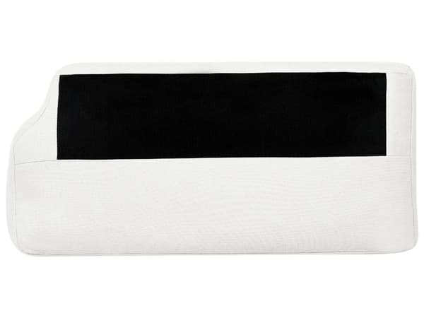 3-seters sofa Hvit stoffkledning Rulleformede armer Treramme Kasteputer Moderne stue
