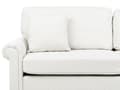 Miniatyrbilde 7 av 11: 3-seters sofa Hvit stoffkledning Rulleformede armer Treramme Kasteputer Moderne stue