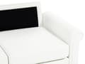 Miniatyrbilde 8 av 11: 3-seters sofa Hvit stoffkledning Rulleformede armer Treramme Kasteputer Moderne stue