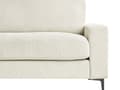 Miniatyrbillede 6 af 11: Hjørnesofa råhvid 3-personers Chenille stofbetræk metalben højre L-form minimalistisk
