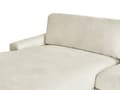Miniatyrbillede 7 af 11: Hjørnesofa råhvid 3-personers Chenille stofbetræk metalben højre L-form minimalistisk