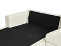 Miniatyrbillede 8 af 11: Hjørnesofa råhvid 3-personers Chenille stofbetræk metalben højre L-form minimalistisk