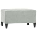 Miniatyrbillede 5 af 8: vidaXL sofasæt 4 dele med hynder velour lysegrå