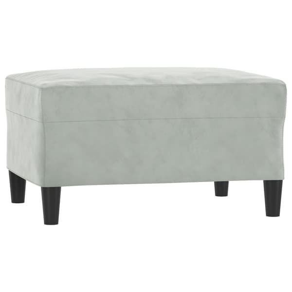 vidaXL sofasæt 4 dele med hynder velour lysegrå