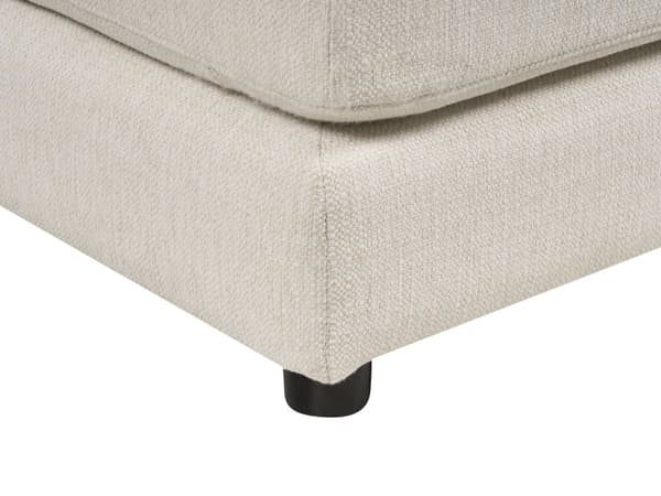 Hjørnesofa Lysbeige polyestertrekk Moderne U-formet 5-seter med ottomaner Ekstra puter Polstret ryggstøtte