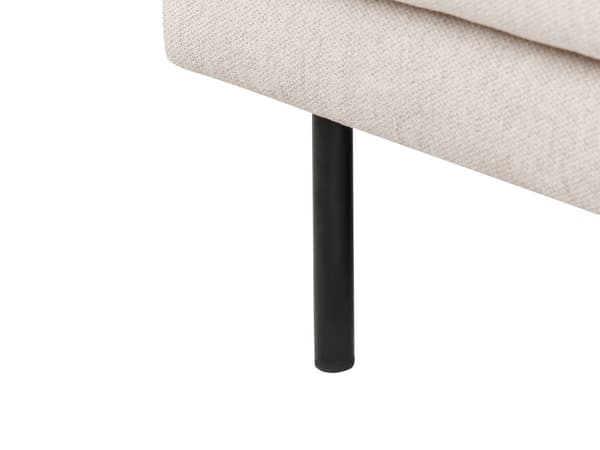Venstrehånds hjørnesofa Polyester Beige 192 x 155 Sofa 2-seter Polstret Metallben Vevd stoff Polstret rygg Minimalistisk Moderne