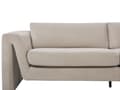 Miniatyrbilde 6 av 11: 3-seters Sofa Taupe Fløyel med Polstrede Aksenter Armlener Polstret Ryggstøtte