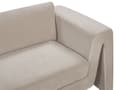 Miniatyrbilde 7 av 11: 3-seters Sofa Taupe Fløyel med Polstrede Aksenter Armlener Polstret Ryggstøtte