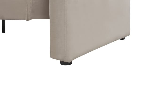 3-seters Sofa Taupe Fløyel med Polstrede Aksenter Armlener Polstret Ryggstøtte
