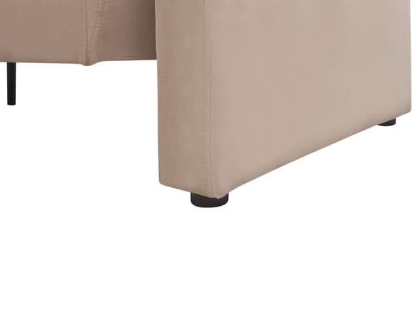 3-seters sofa Beige fløyel med polstrede aksenter Armlener Polstret ryggstøtte