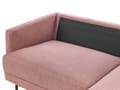 Miniatyrbilde 7 av 11: Venstrehånds hjørnesofa Polyester Rosa 192 x 155 Sofa 2-seter Polstret Metallben Vevd stoff Polstret rygg Minimalistisk Moderne