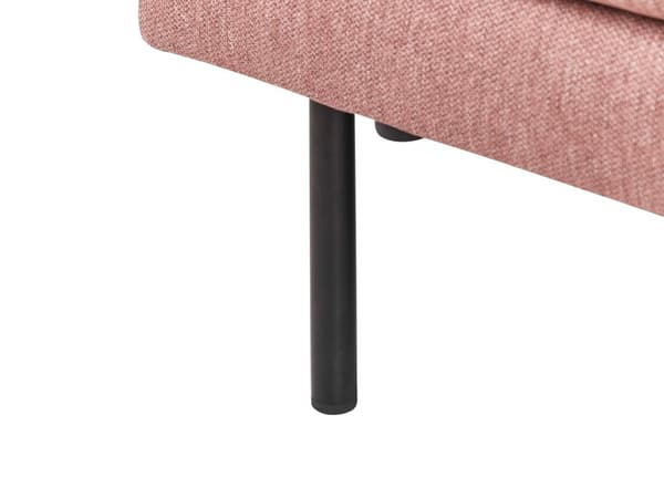 Venstrehånds hjørnesofa Polyester Rosa 192 x 155 Sofa 2-seter Polstret Metallben Vevd stoff Polstret rygg Minimalistisk Moderne