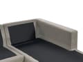 Miniatyrbilde 9 av 11: Hjørnesofa med taupefarget polyestertrekk Moderne U-formet 5-seter med puffer Ekstra puter Polstret ryggstøtte