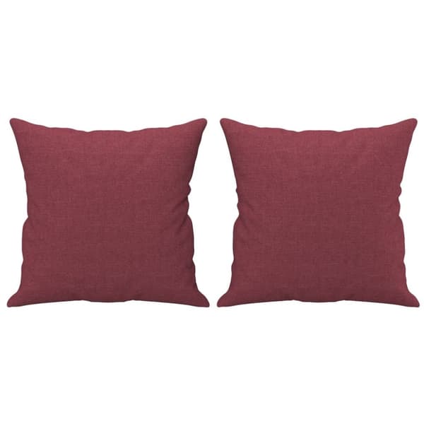 vidaXL 2-personers sofa med pyntepuder 140 cm stof vinrød