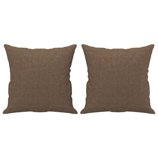 vidaXL 2-sits soffa med prydnadskuddar brun 140 cm tyg
