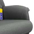 Miniatyrbild 7 av 11: vidaXL Massagefåtölj med fotpall mörkgrå tyg