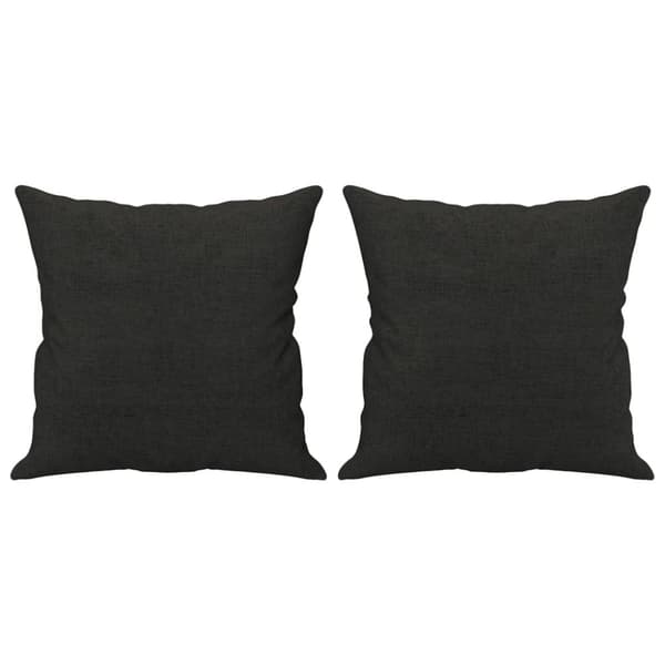 vidaXL 2-personers sofa med pyntepuder 120 cm stof sort