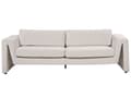 Miniatyrbillede 1 af 11: Sofa lys beige 3-personers med fløjlspolstring aftagelige pudebetræk moderne skandinavisk