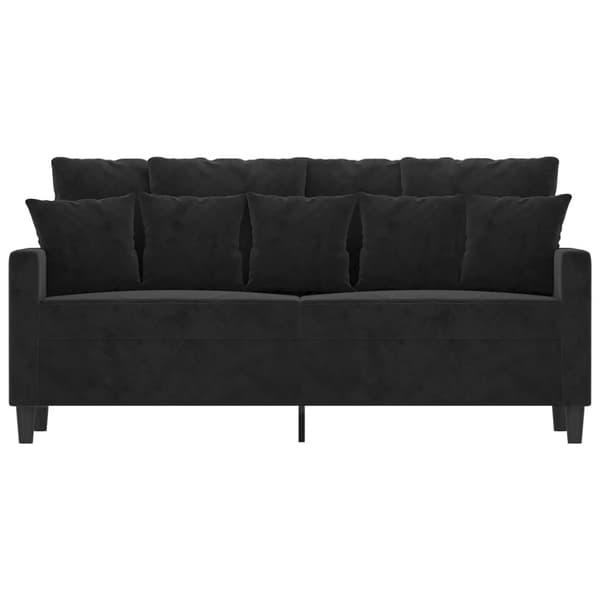 vidaXL 2-personers sofa 140 cm fløjl sort