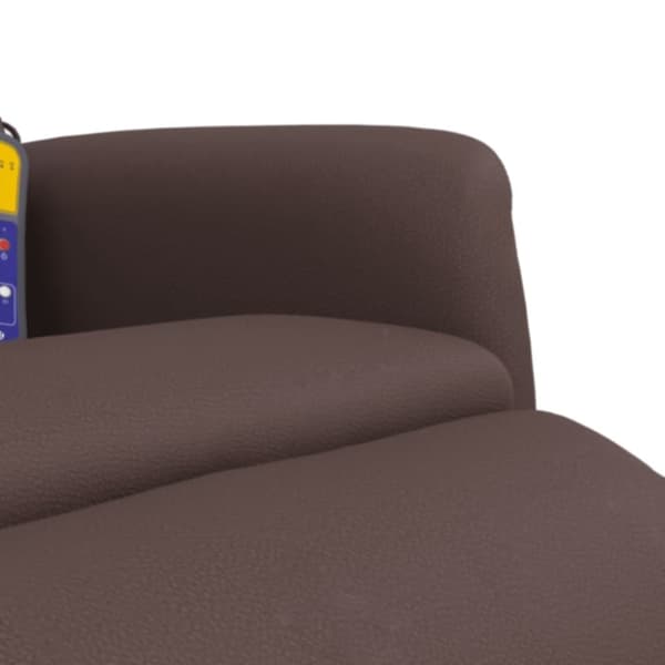 vidaXL Reclinerfåtölj med fotstöd brun konstläder