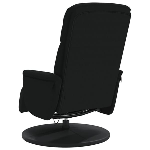 vidaXL Massagefåtölj med fotstöd svart sammet
