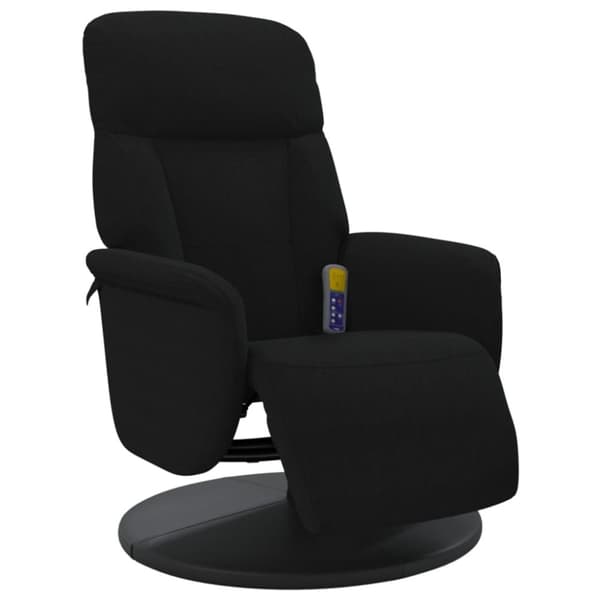 vidaXL Massagefåtölj med fotstöd svart sammet