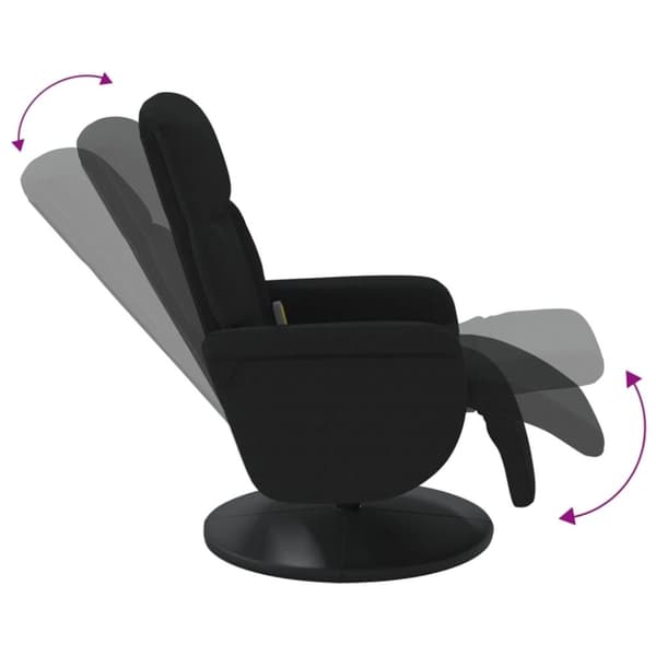 vidaXL massagestol med fodstøtte fløjl sort