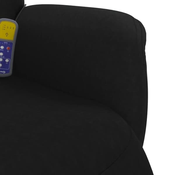 vidaXL massagestol med fodstøtte fløjl sort