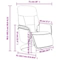 Miniatyrbillede 10 af 11: vidaXL massagestol med fodstøtte fløjl sort