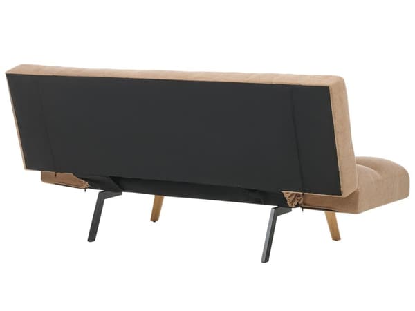 Sovesofa Brun Polyester 3 Personers Moderne Blød Sofa Sofaseng Tre Personers Designsofa til Værelse Stofsofa med Klik Klak funktion