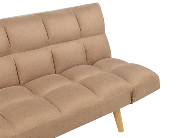 Sovesofa Brun Polyester 3 Personers Moderne Blød Sofa Sofaseng Tre Personers Designsofa til Værelse Stofsofa med Klik Klak funktion