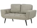 Miniatyrbillede 5 af 11: Sovesofa Lysegrøn Polyester 2 Personers Moderne Blød Sofa Sofaseng To Personers Designsofa til Værelse Stofsofa med Klik Klak funktion
