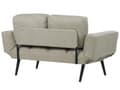 Miniatyrbillede 6 af 11: Sovesofa Lysegrøn Polyester 2 Personers Moderne Blød Sofa Sofaseng To Personers Designsofa til Værelse Stofsofa med Klik Klak funktion