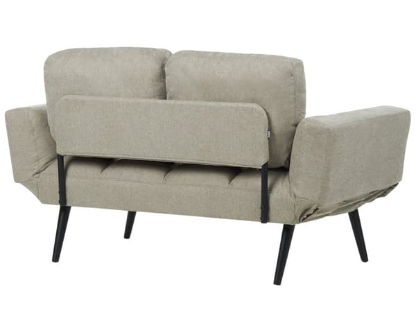Sovesofa Lysegrøn Polyester 2 Personers Moderne Blød Sofa Sofaseng To Personers Designsofa til Værelse Stofsofa med Klik Klak funktion