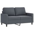 Miniatyrbillede 3 af 6: vidaXL sofasæt 2 dele med hynder velour mørkegrå