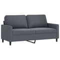 Miniatyrbillede 4 af 6: vidaXL sofasæt 2 dele med hynder velour mørkegrå