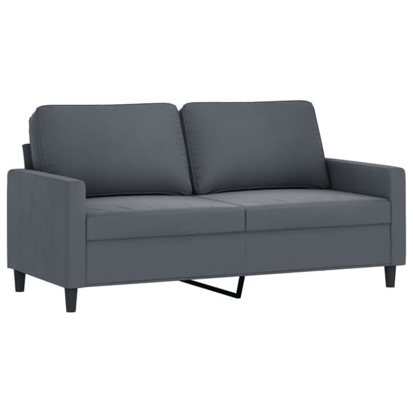 vidaXL sofasæt 2 dele med hynder velour mørkegrå
