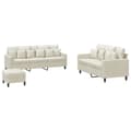 Miniatyrbillede 1 af 9: vidaXL sofasæt 3 dele med hynder velour cremefarvet
