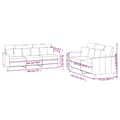 Miniatyrbillede 6 af 7: vidaXL sofasæt 2 dele med hynder velour sort