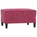 Miniatyrbillede 5 af 10: vidaXL sofasæt 4 dele med hynder velour vinrød