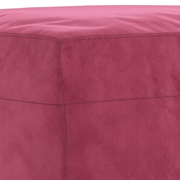 vidaXL sofasæt 4 dele med hynder velour vinrød
