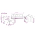 Miniatyrbillede 9 af 10: vidaXL sofasæt 4 dele med hynder velour vinrød