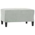 Miniatyrbillede 4 af 9: vidaXL sofasæt 3 dele med hynder velour lysegrå